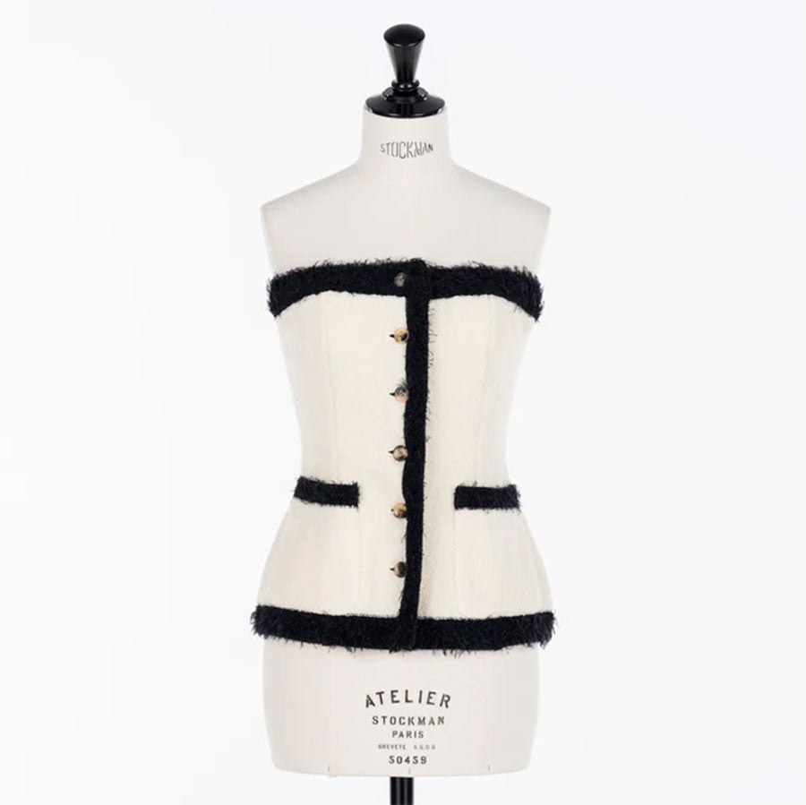 【FETICO/フェティコ】 <br>Boucle knit bustier <br>FTC254-0704