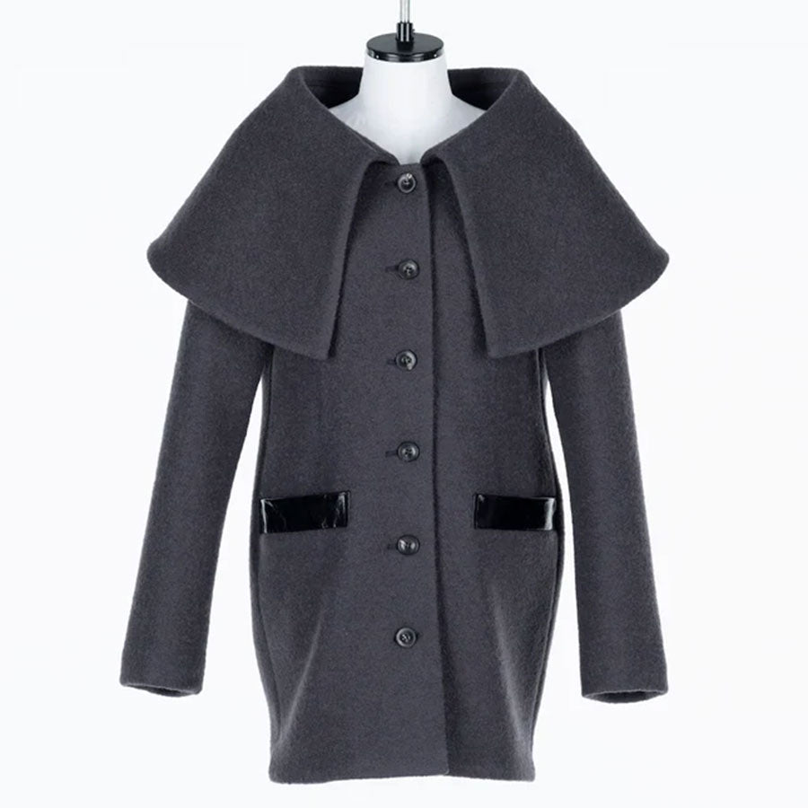 【FETICO/フェティコ】 <br>Boucle wool cape coat <br>FTC254-0304