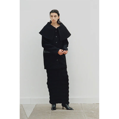 【FETICO/フェティコ】 <br>Boucle wool cape coat <br>FTC254-0304