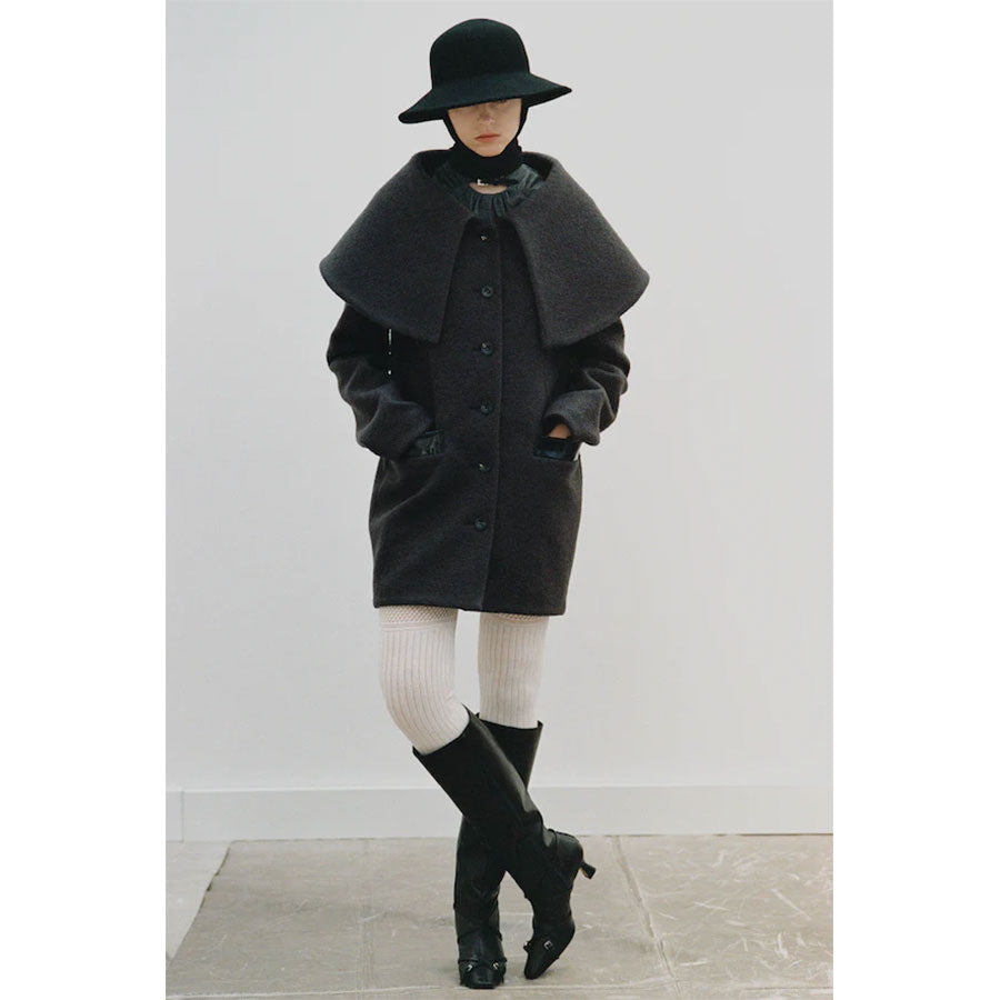 【FETICO/フェティコ】 <br>Boucle wool cape coat <br>FTC254-0304