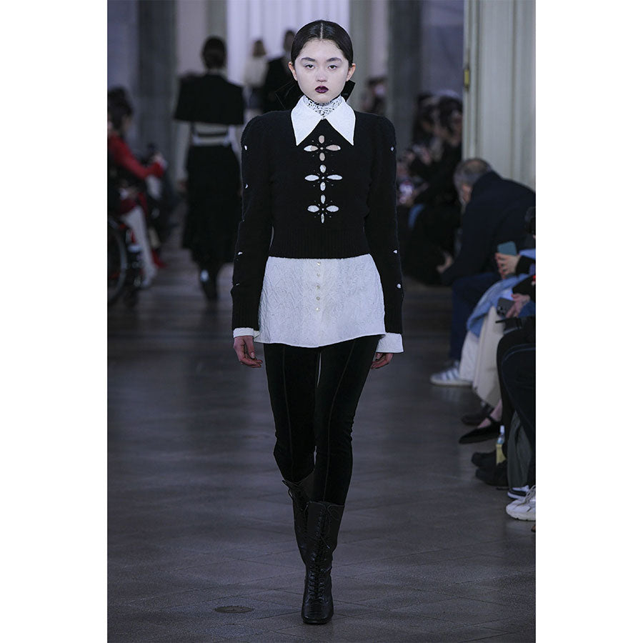 FETICO/フェティコ】FLORAL SLIT KNIT JUMPER FTC244-0706の通販  