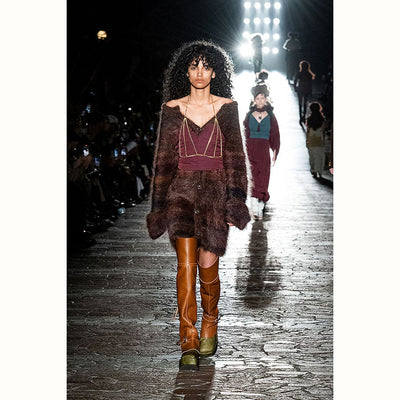 【FUMIE TANAKA/フミエタナカ】gradation mohair cardigan <br>F23A-35
