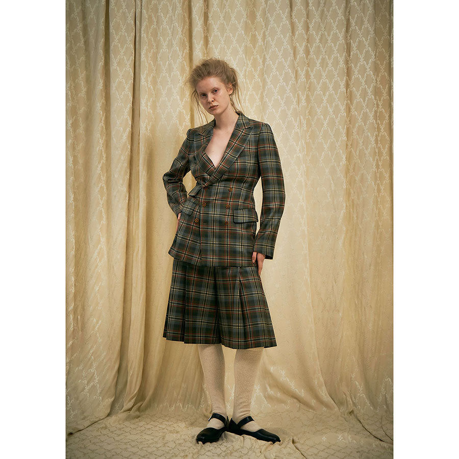 FUMIKA UCHIDA/フミカウチダ】TARTAN PLAID DOUBLE BREASTED JACKET U 
