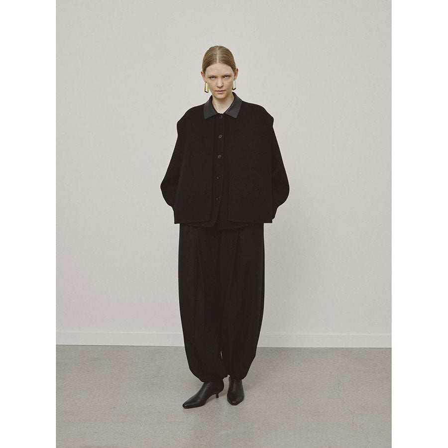 【IIROT/イロット】<br>Double Cross Wool Shirt Jacket <br>032-025-WJ48