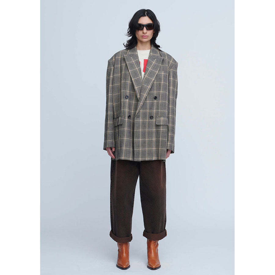 【INSCRIRE/アンスクリア】<br>Wool Check Double Jacket <br>I25AW-JK51