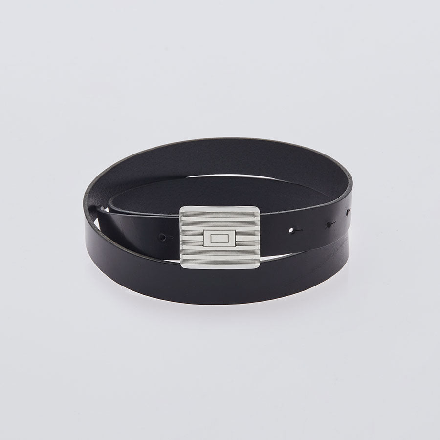 [XOLO 珠宝]<br> Sp02 带扣 带扣-黑色皮革-<br> XOBL005 