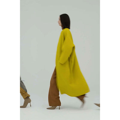 【JUN MIKAMI/ジュンミカミ】<br>リバーシブルコート (イエロー) <br>23AW-22-D
