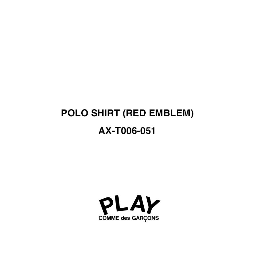 【PLAY COMME des GARCONS】<br>POLO SHIRT (RED EMBLEM) <br>AX-T006-051