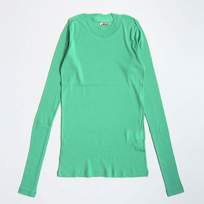 【AURALEE/オーラリー】<br>SUPER HIGH GAUGE SHEER RIB L/S TEE <br>A00T01HF