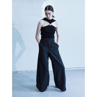 【mukasa/ムカサ】<br>Sleeveless Knit Top <br>MU-0516
