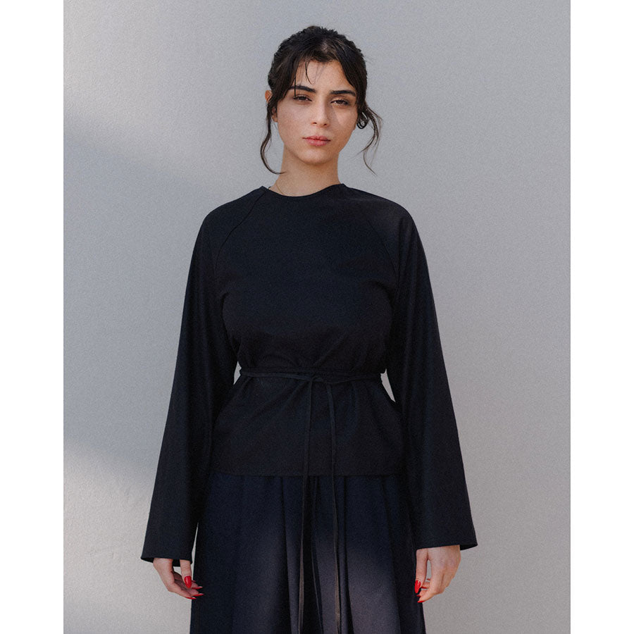 【Baserange/ベースレンジ】<br>LONG SLEEVE APRON TOP <br>TSLSA-WS-WI25