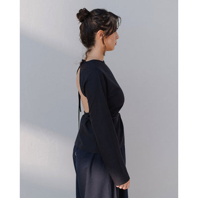 【Baserange/ベースレンジ】<br>LONG SLEEVE APRON TOP <br>TSLSA-WS-WI25