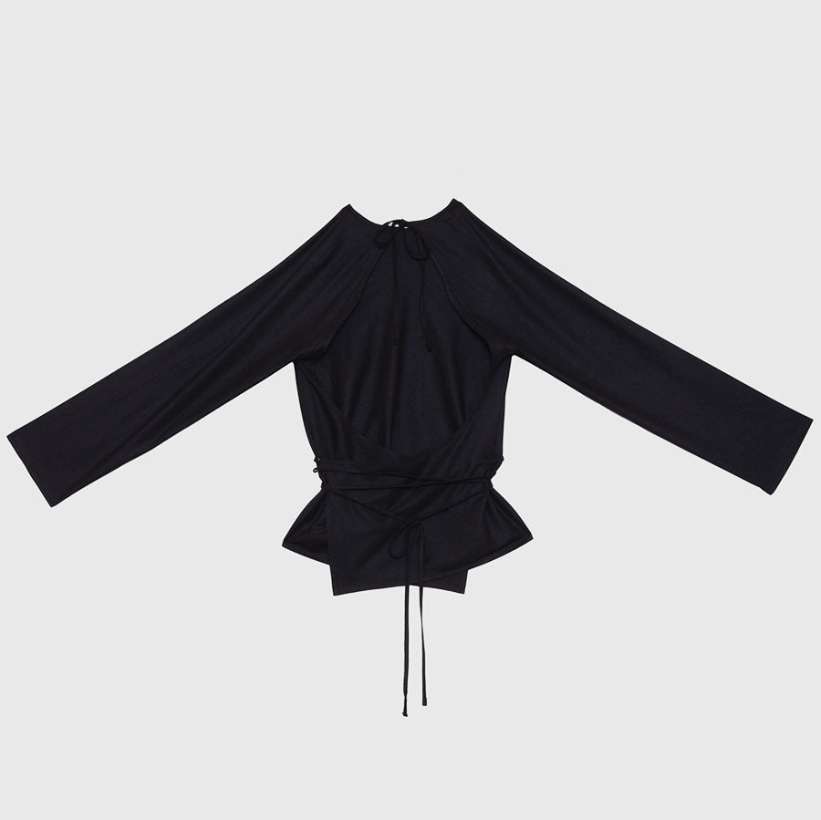 【Baserange/ベースレンジ】<br>LONG SLEEVE APRON TOP <br>TSLSA-WS-WI25
