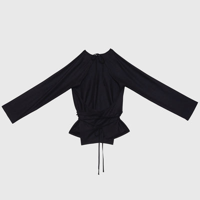 【Baserange/ベースレンジ】<br>LONG SLEEVE APRON TOP <br>TSLSA-WS-WI25
