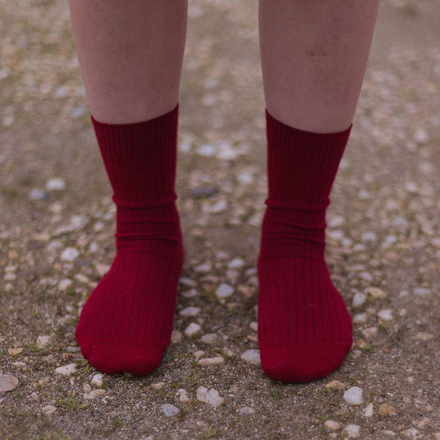 【Baserange/ベースレンジ】<br>RIB OVERANKLE SOCKS <br>SORO-CR-WI25