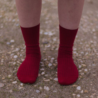 【Baserange/ベースレンジ】<br>RIB OVERANKLE SOCKS <br>SORO-CR-WI25