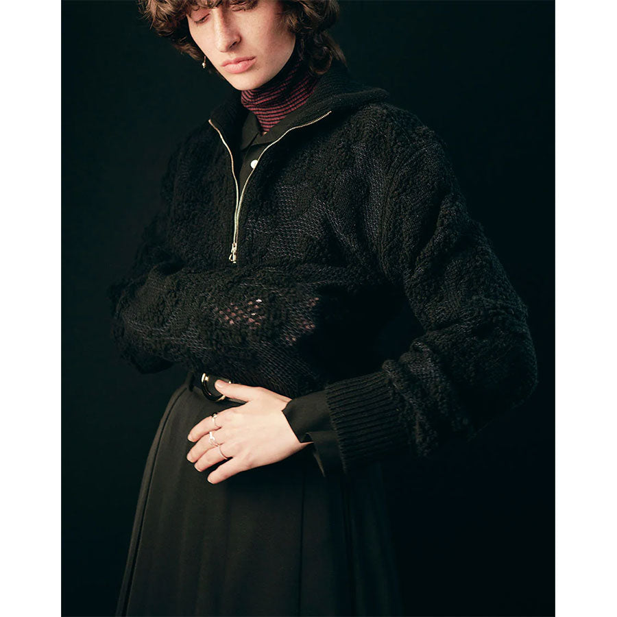 【PHOTOCOPIEU/フォトコピュー】<br>HALF-ZIP SWEATER (TATE) <br>252TAT