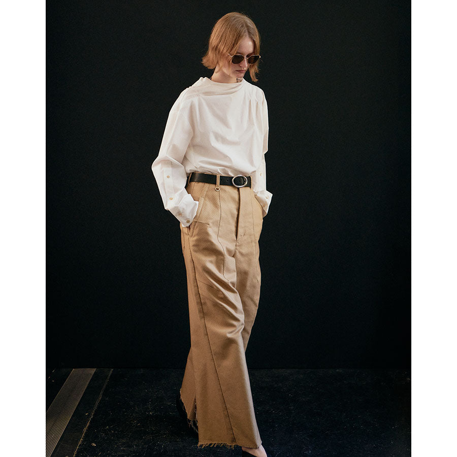 【PHOTOCOPIEU/フォトコピュー】<br>ASYMMETRIC SHIRT (ORENTHIA) <br>252ORA