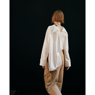 【PHOTOCOPIEU/フォトコピュー】<br>ASYMMETRIC SHIRT (ORENTHIA) <br>252ORA