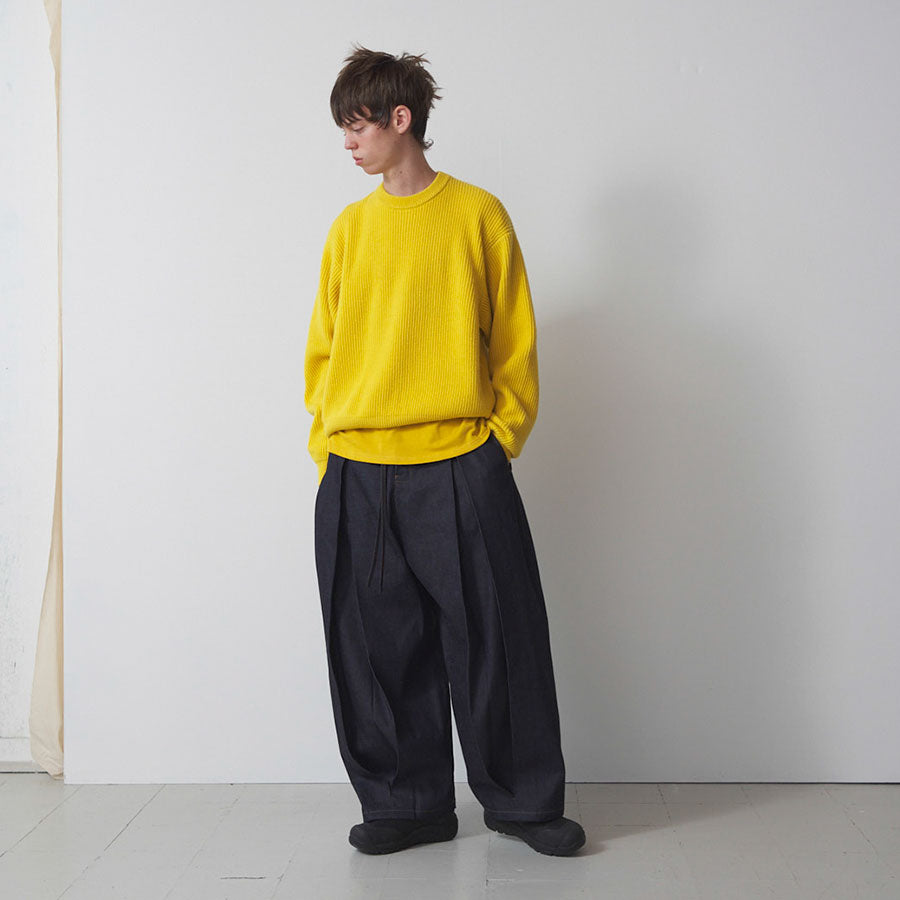 SAGE NATION/セイジネーション】DENIM BOX PLEAT TROUSER S074の通販