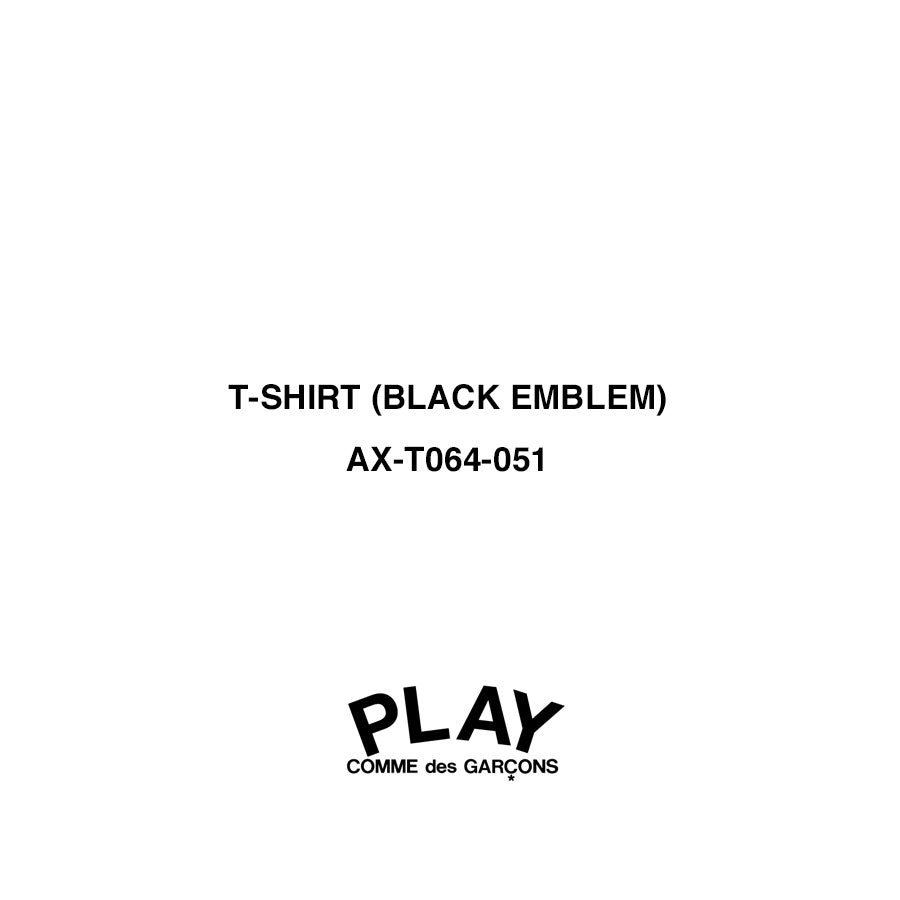 【PLAY COMME des GARCONS】<br>T-SHIRT (BLACK EMBLEM) <br>AX-T064-051