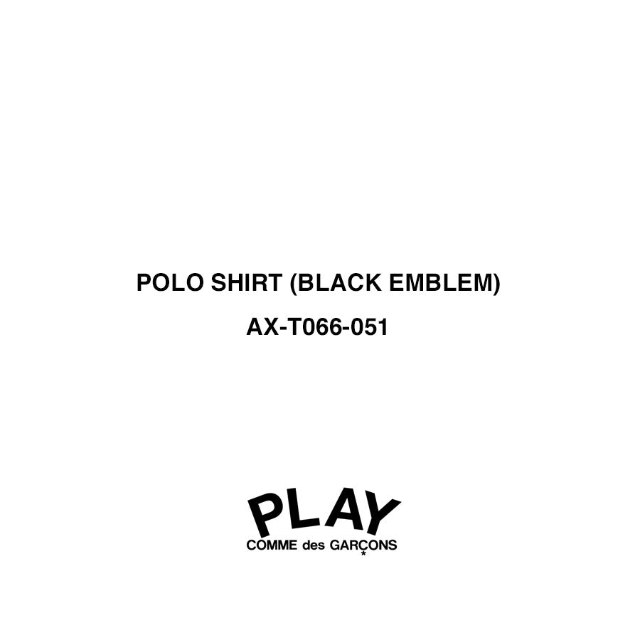 【PLAY COMME des GARCONS】<br>POLO SHIRT (BLACK EMBLEM) <br>AX-T066-051