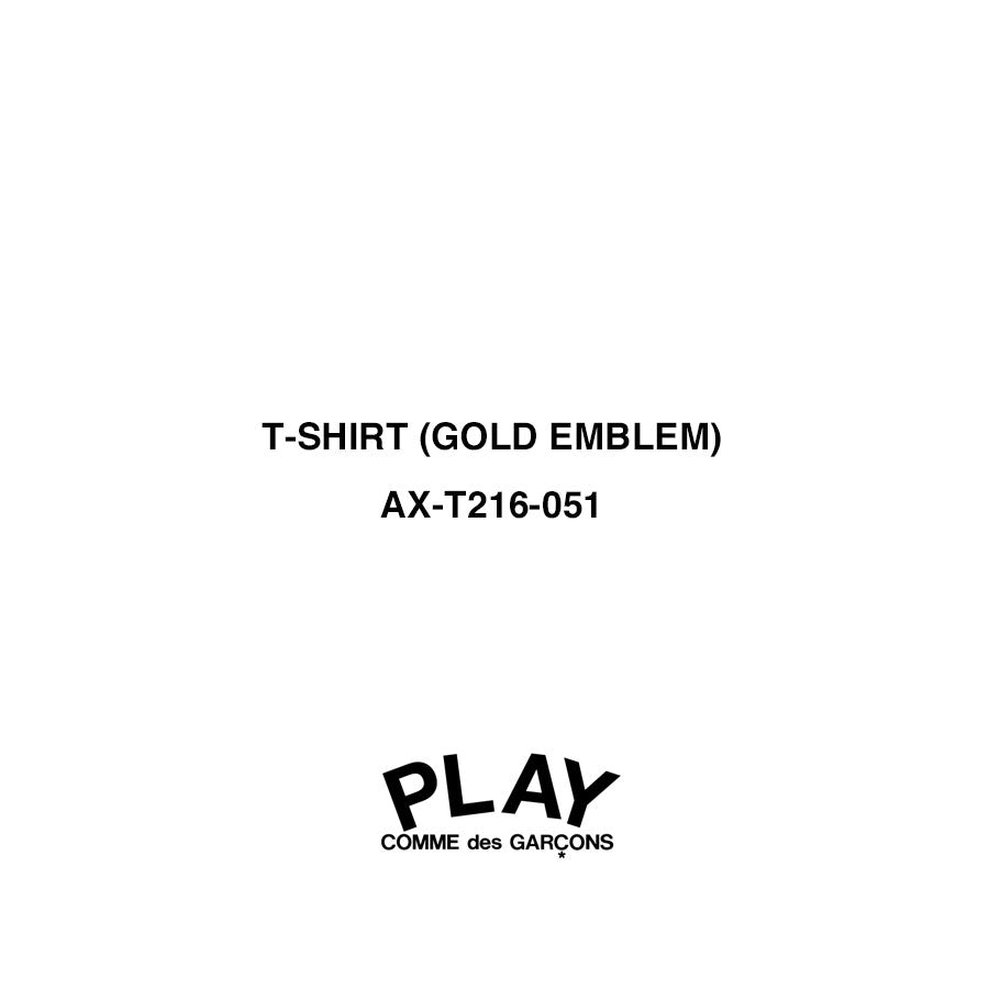【PLAY COMME des GARCONS】<br>T-SHIRT (GOLD EMBLEM) <br>AX-T216-051