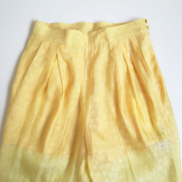 SALE 50%OFF! <br>【Mame Kurogouchi/마메】Silk Nylon Floral Jacquard Sheer Trousers