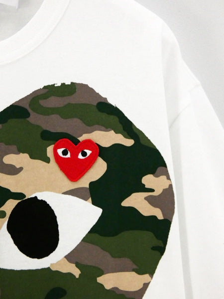 【PLAY COMME des GARCONS】S/S CAMOUFLAGE T-SHIRT T242 (WHITE)