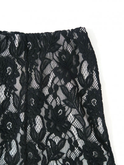 SALE 50%OFF!<br> 【BED&amp;BREAKFAST】Floral Stretch Lace Skirt 