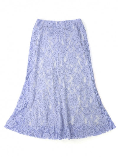 SALE 50%OFF ! <br/>【BED&BREAKFAST】Floral Stretch Lace Skirt
