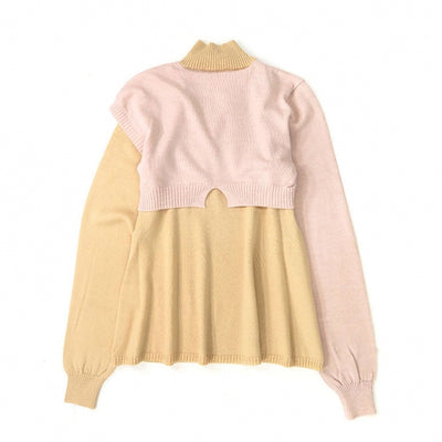 SALE 70%OFF ! <br/>【KISHIDAMIKI/キシダミキ】bi-color sweater