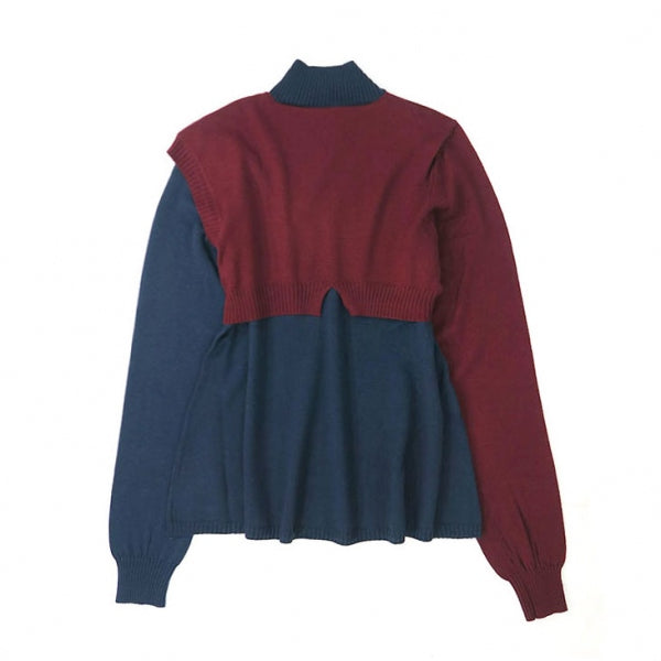 SALE 60%OFF!<br> 【KISHIDAMIKI/키시다미키】bi-color sweater 