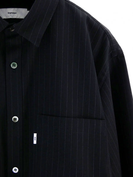 【Graphpaper/グラフペーパー】Selvage wool L/S Box Shirt