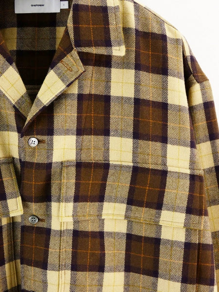 SALE 30%OFF ! , 【Graphpaper】Wool Check Military Shirt