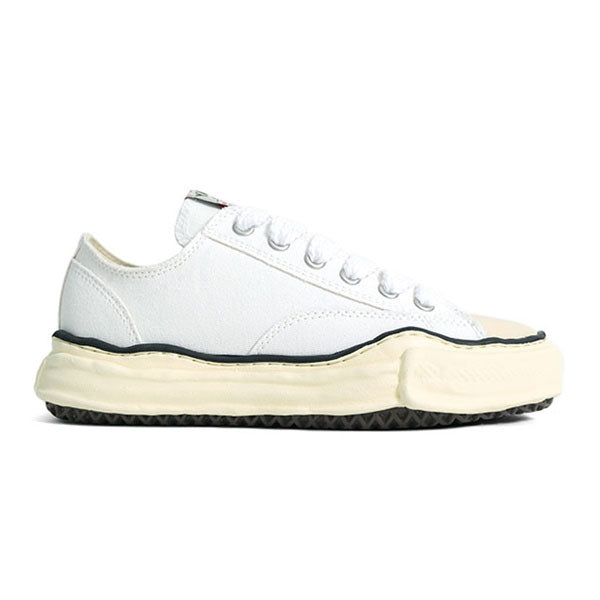 【Maison MIHARA YASUHIRO】<br>"PETERSON" Original Vintage color Sole Canvas Low-top Sneaker (WHITE) <br>A09FW733