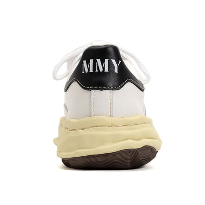 【Maison MIHARA YASUHIRO】<br>"BLAKEY" VL OG Sole Leather Low-top Sneaker (WHITE) <br>A09FW731