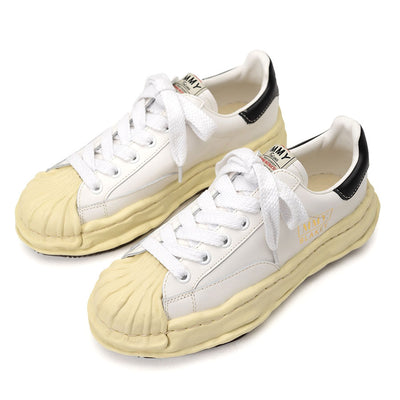 【Maison MIHARA YASUHIRO】<br>"BLAKEY" VL OG Sole Leather Low-top Sneaker (WHITE) <br>A09FW731