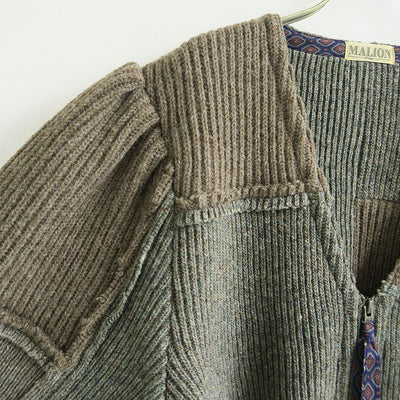 SALE 50%OFF ! <br/>【MALION vintage/マリオンヴィンテージ】<br>military rib short cardigan (KHAKI) <br>05-4-1