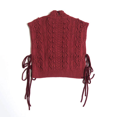 SALE 50%OFF ! <br/>【Mame Kurogouchi/マメ】<br>Floral Motif Hand-Knitted Vest<br>MM22PF-KN728