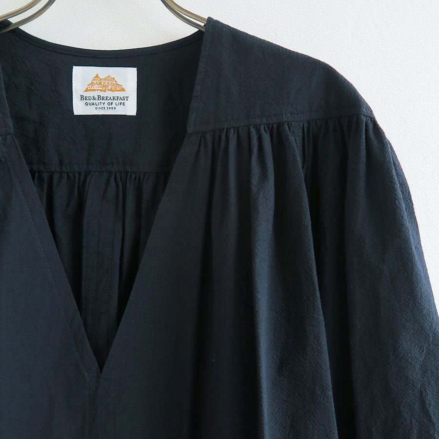 【BED&amp;BREAKFAST】<br> Cordlane Natural Sun-dried Wash Puff Blouse<br> 8075100035 