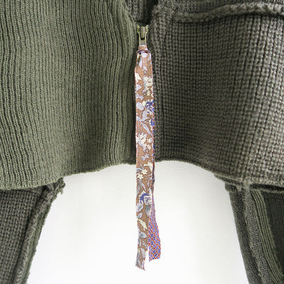 SALE 50%OFF ! <br/>【MALION vintage/マリオンヴィンテージ】<br>military rib short cardigan (KHAKI) <br>05-4-1