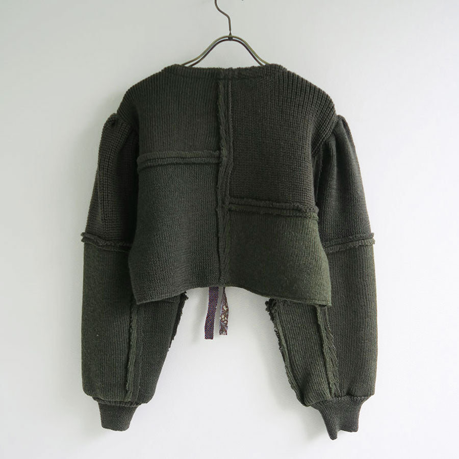 MALION vintage/マリオンヴィンテージ】military rib short cardigan