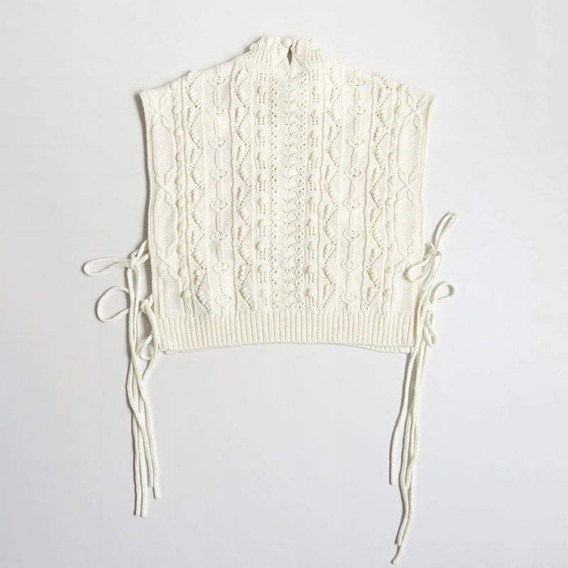 Mame Kurogouchi/マメ】Floral Motif Hand-Knitted Vestの通販