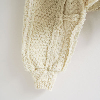 SALE 50%OFF ! <br/>【MALION vintage/マリオンヴィンテージ】<br>fisherman short cardigan (IVORY) <br>05-4-2
