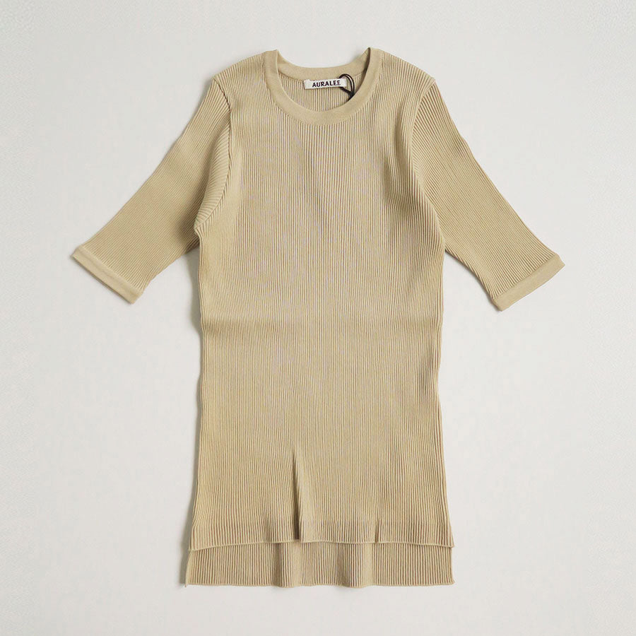 【SALE】AURALEE GIZA HIGH GAUGE RIB KNIT Namu Shop - Auralee Giza High Gauge Rib Knit Tank - Green