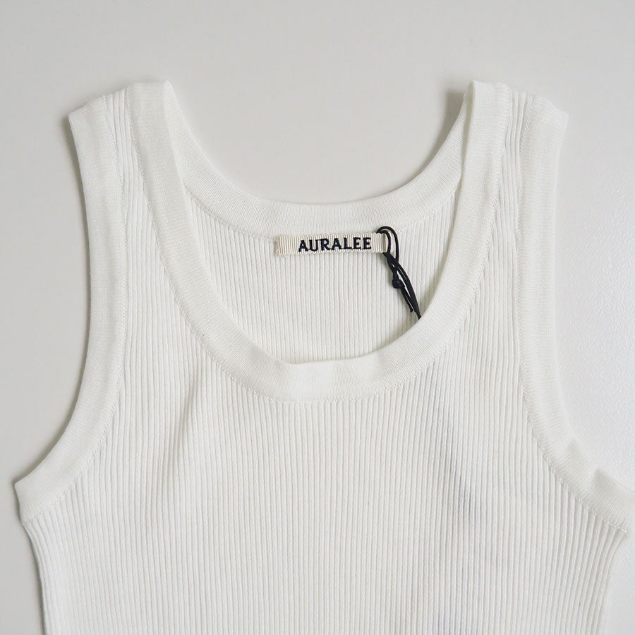 AURALEE/オーラリー】GIZA HIGH GAUGE RIB KNIT TANK A00T03HRの