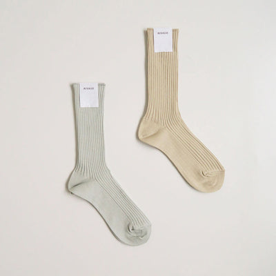 【AURALEE/オーラリー】<br>GIZA HIGH GAUGE SOX <br>A00S02SX-W