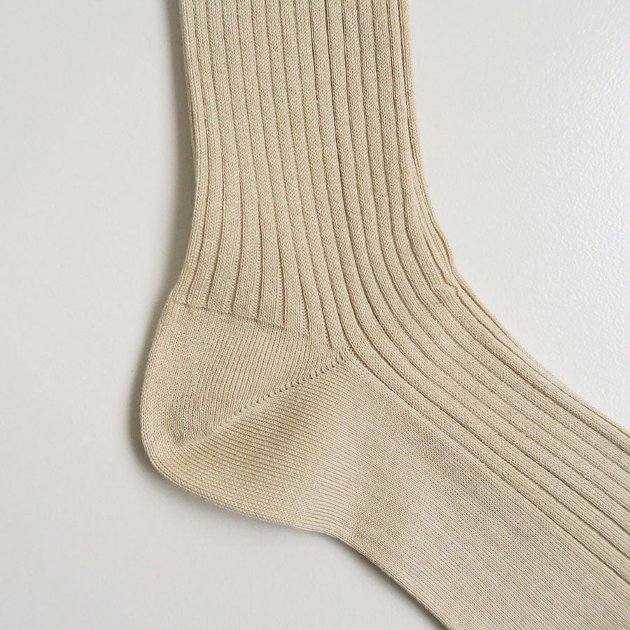 【AURALEE/オーラリー】<br>GIZA HIGH GAUGE SOX <br>A00S02SX-W