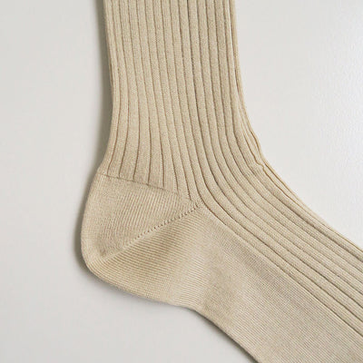 【AURALEE/オーラリー】<br>GIZA HIGH GAUGE SOX <br>A00S02SX-W